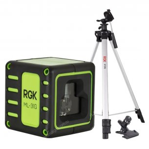 Комплект: лазерный уровень RGK ML-31G + штатив RGK F170 кронштейн RGK K-5