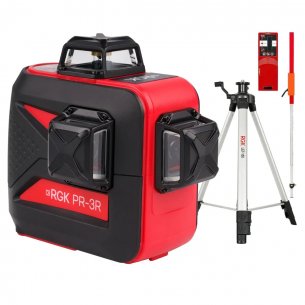 Комплект: лазерный уровень RGK PR-3R + штатив RGK LET-150 + рейка RGK LR-2 + приёмник  RGK LD-9