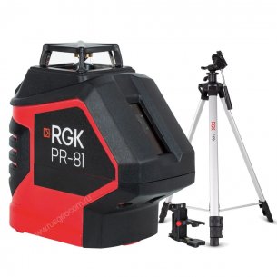 Комплект: лазерный уровень RGK PR-81 + штатив RGK LET-170 + кронштейн RGK K-7