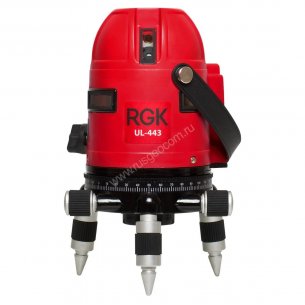 Комплект: Лазерный уровень RGK UL-443 + штанга-упор RGK CG-2