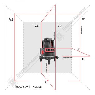 Нивелир лазерный Ada Combine 4V+6Dots (А00480)